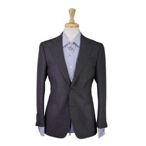 Suitsupply Havana Tulip Slim Gray Knit Woven Patch Pocket Wool Blazer 36S